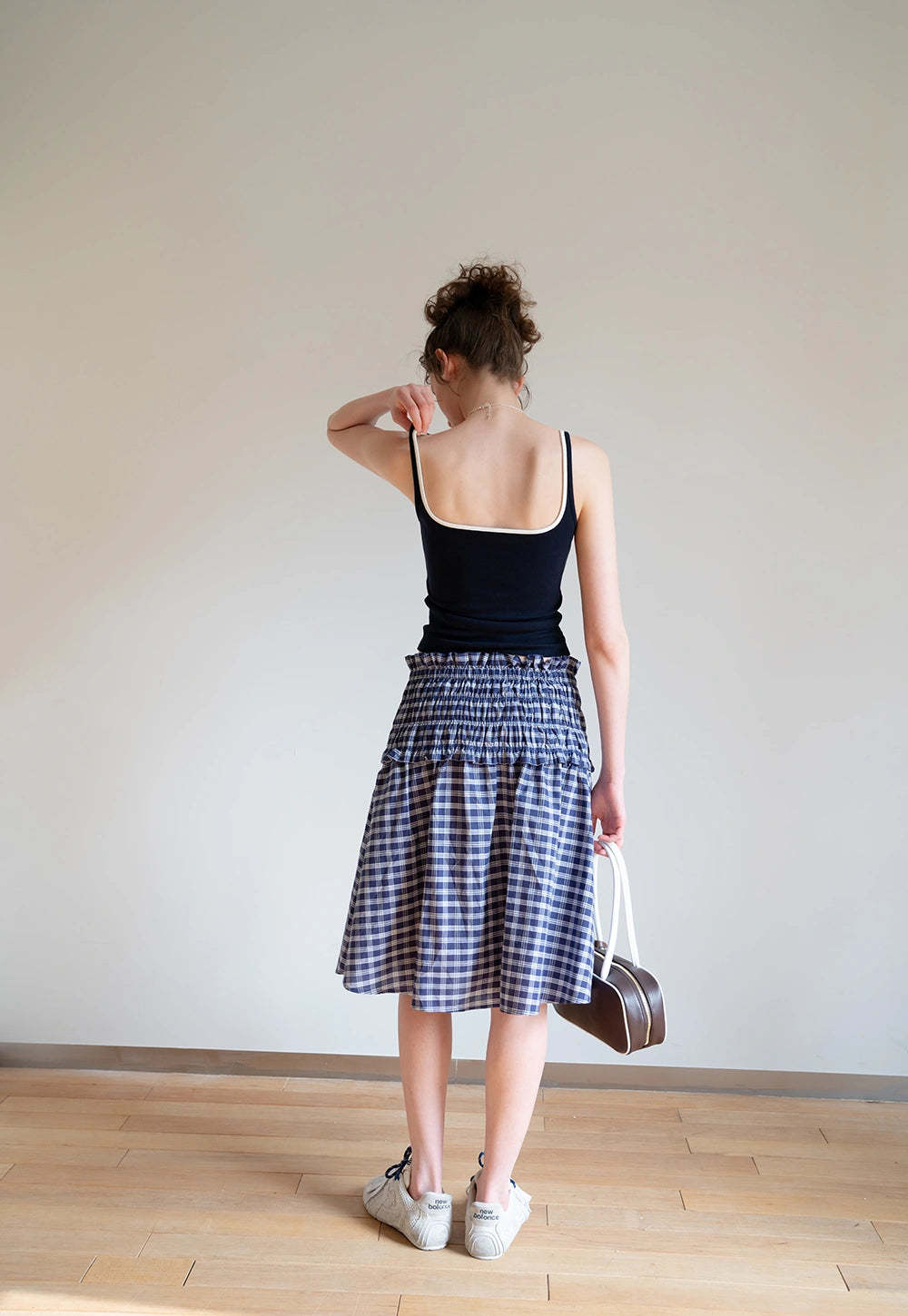 Contrast Trim Buttoned Tank Top