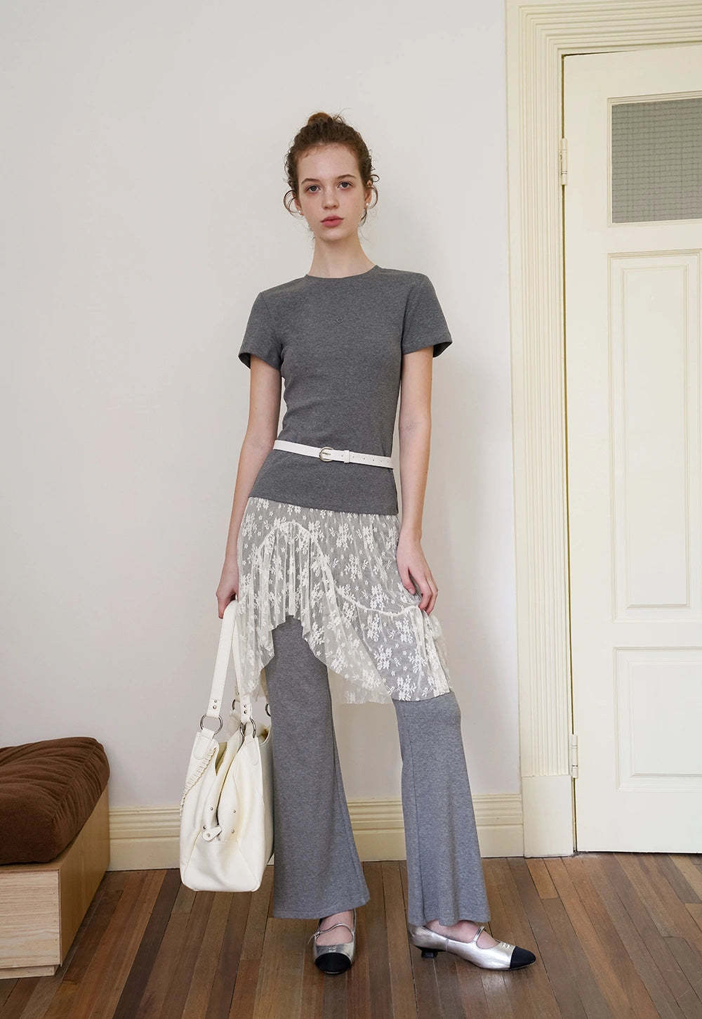 Women’s Lace Skirted Flare Pants