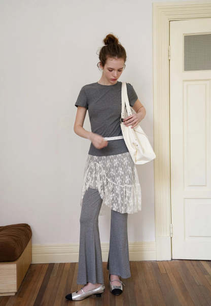 Women’s Lace Skirted Flare Pants