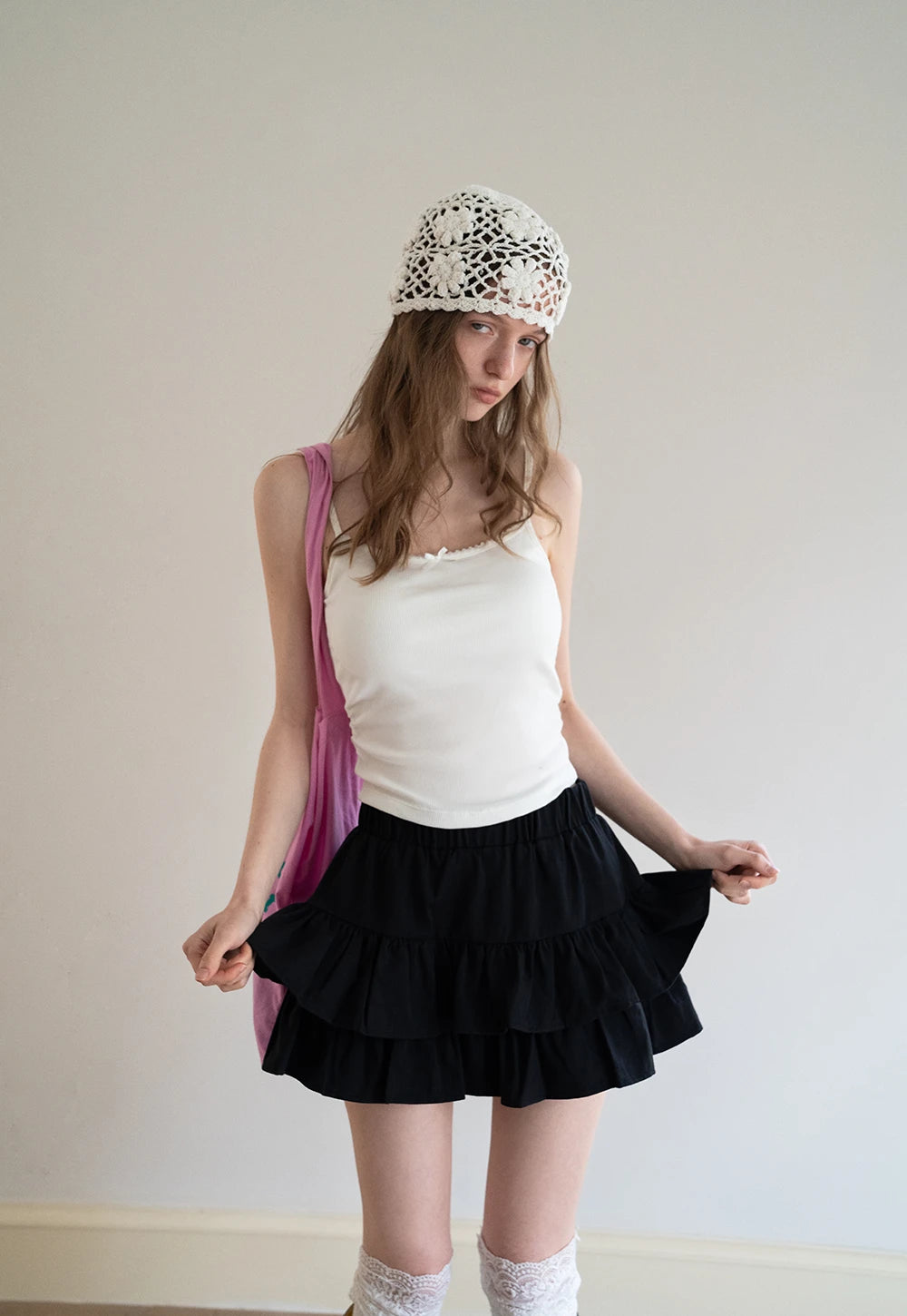 Women's Layered Ruffle Mini Skirt