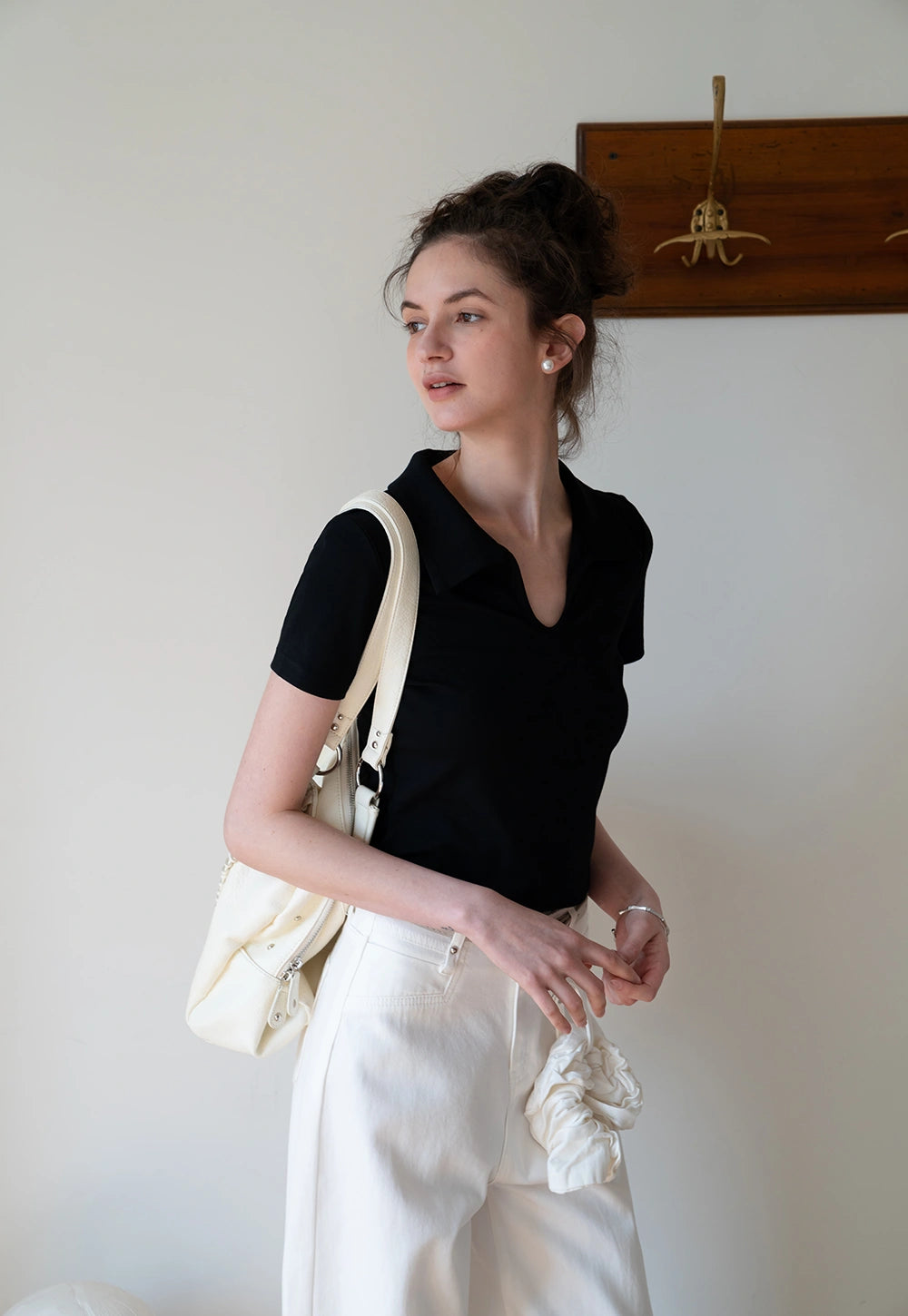 Collared V-Neck Tee