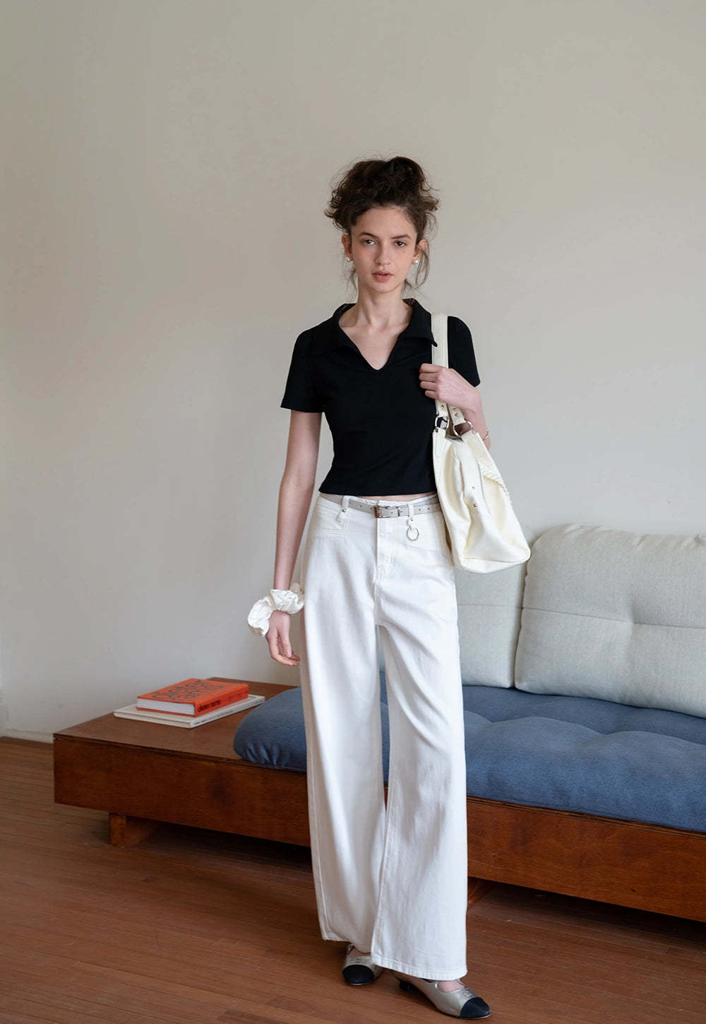 Collared V-Neck Tee
