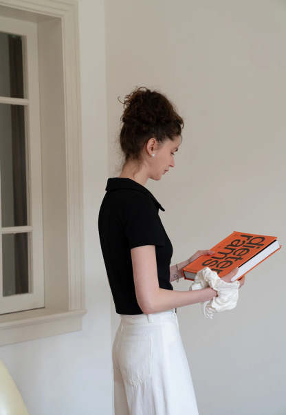 Collared V-Neck Tee