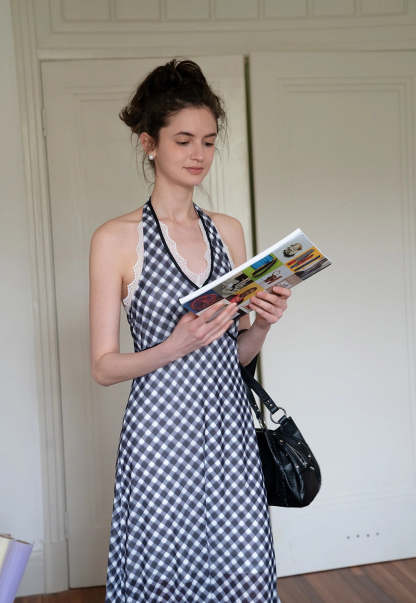 Halter Neck Midi Dress