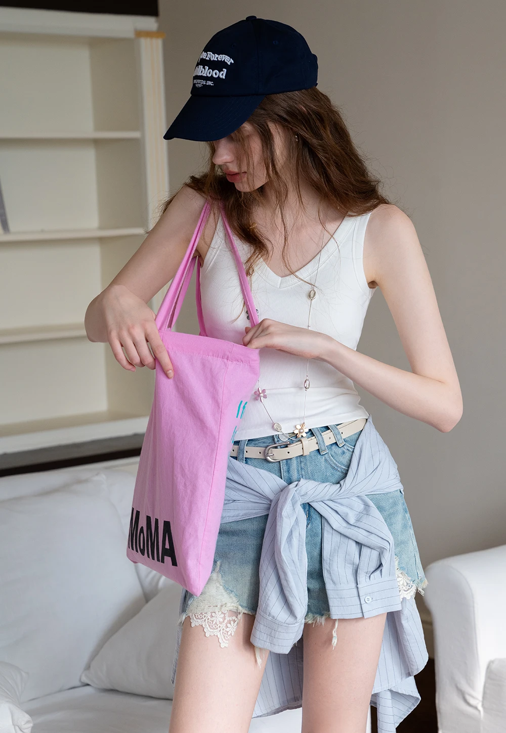 Women’s V-Neck Ribbed Knit Tank Top Sleeveless Basic Cami