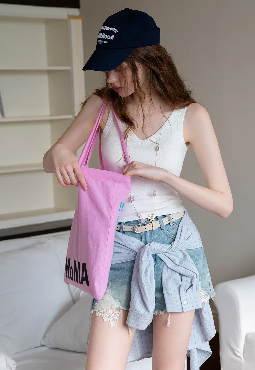 Women’s V-Neck Ribbed Knit Tank Top Sleeveless Basic Cami