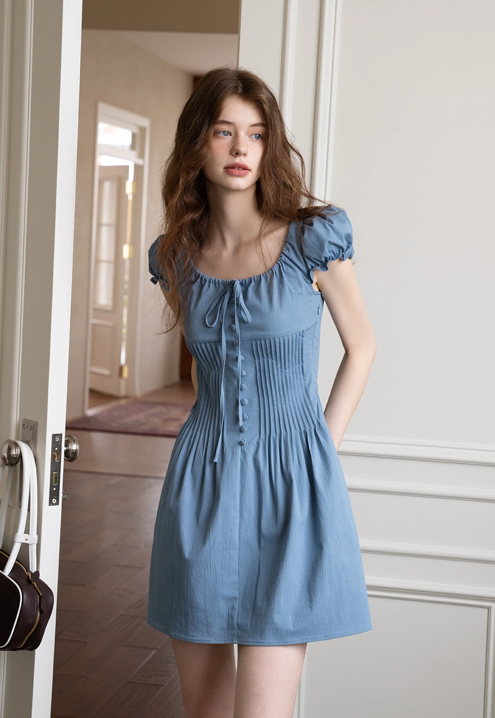 Square Neck Puff Sleeve Dress