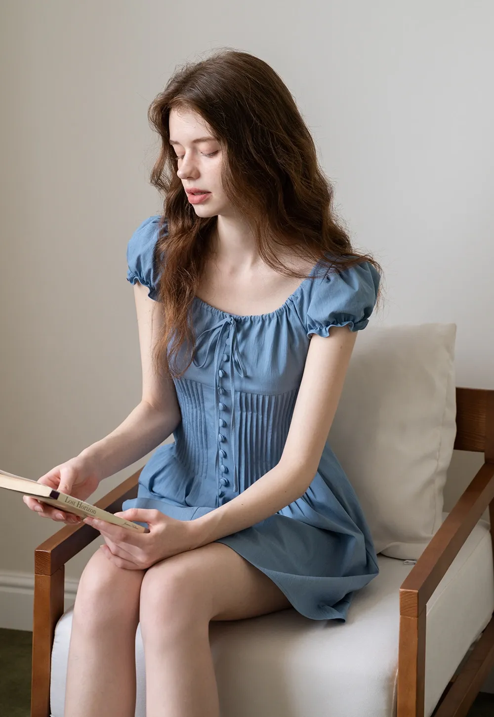 Square Neck Puff Sleeve Dress