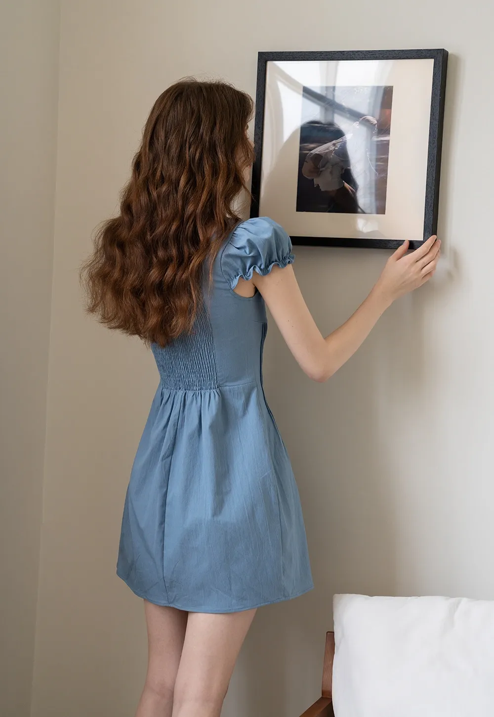 Square Neck Puff Sleeve Dress