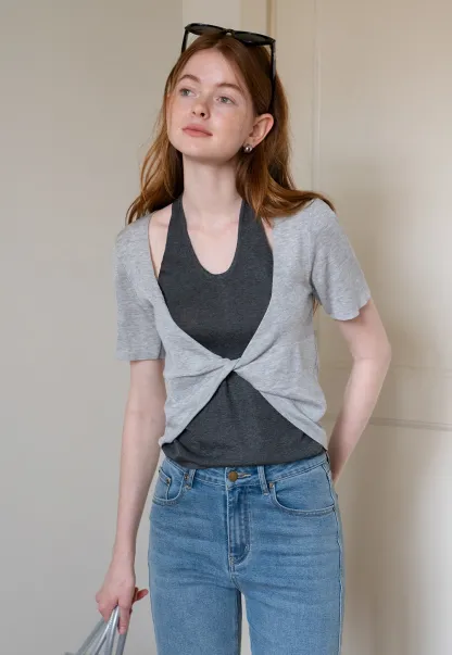 Layered Knot Front Tee
