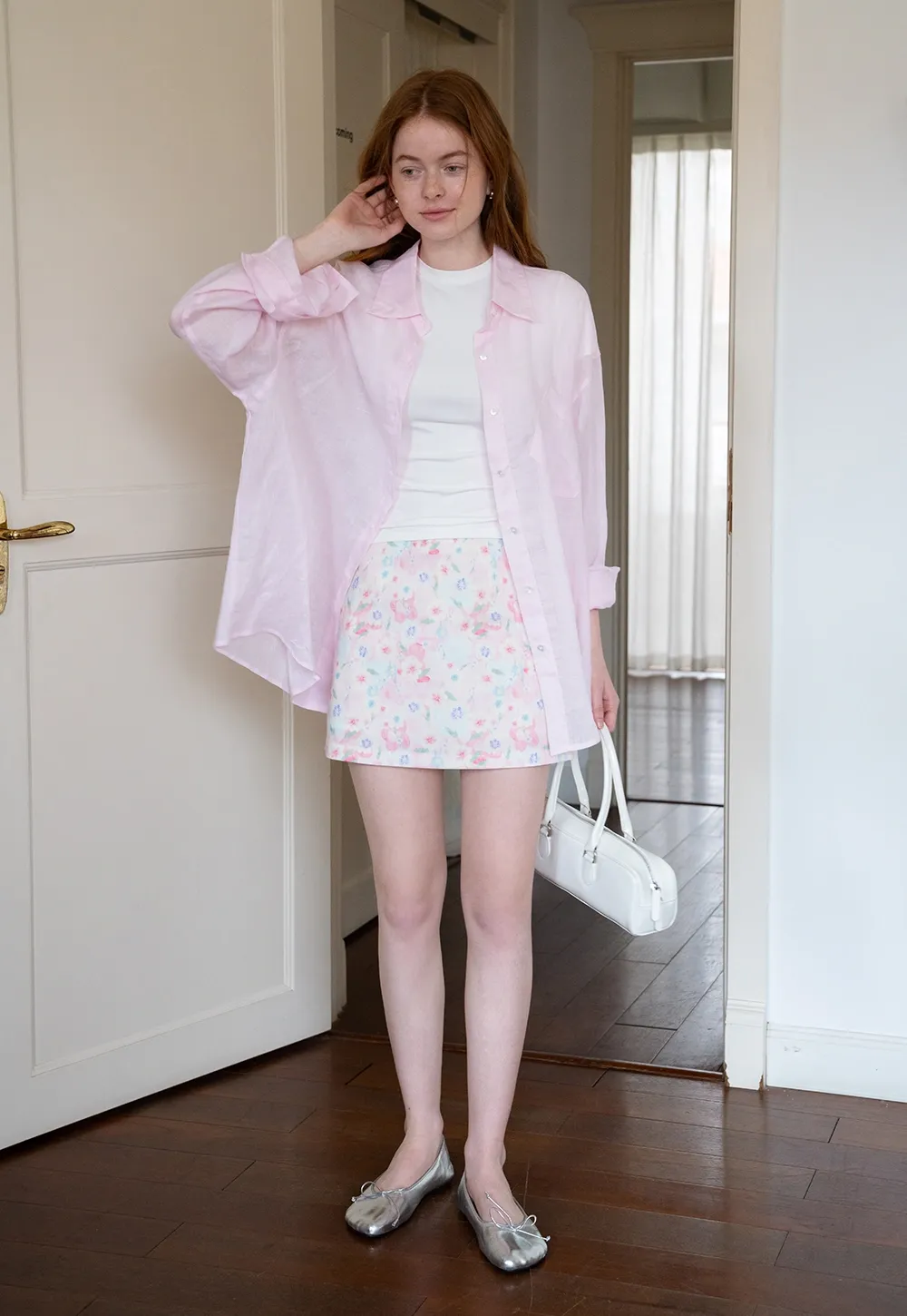 Pastel Floral Mini Skirt