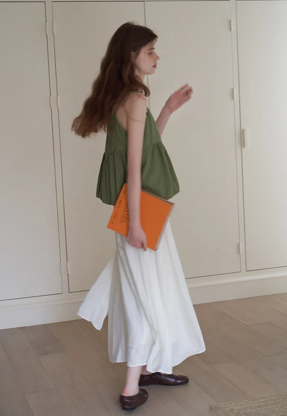 Women's Ruffle Hem Asymmetrical High Waist Skirt