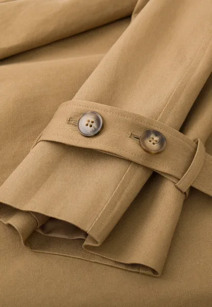 Double Breasted Short Jacket with Belted Waist