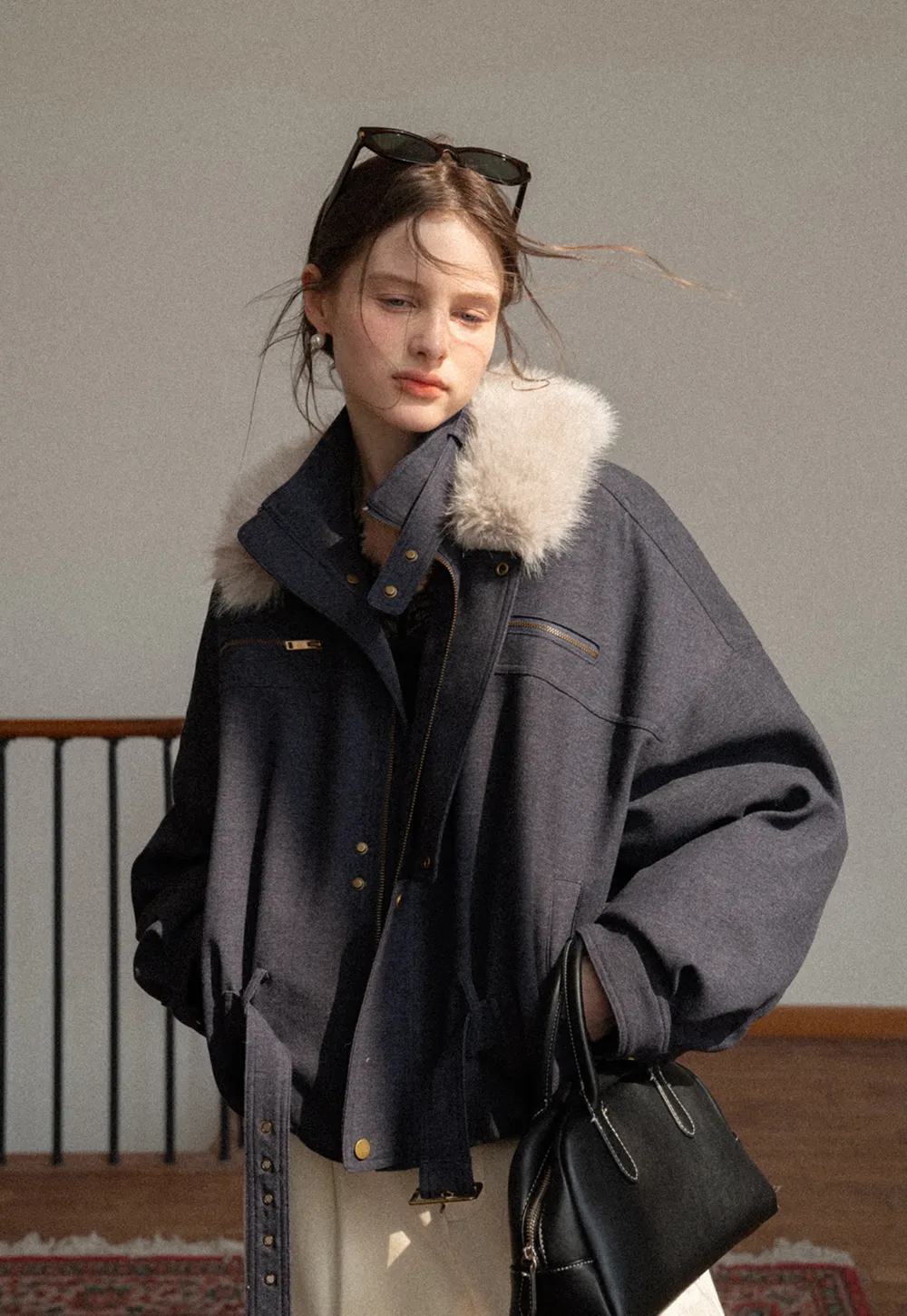 Stylish Fur-Collar Winter Jacket