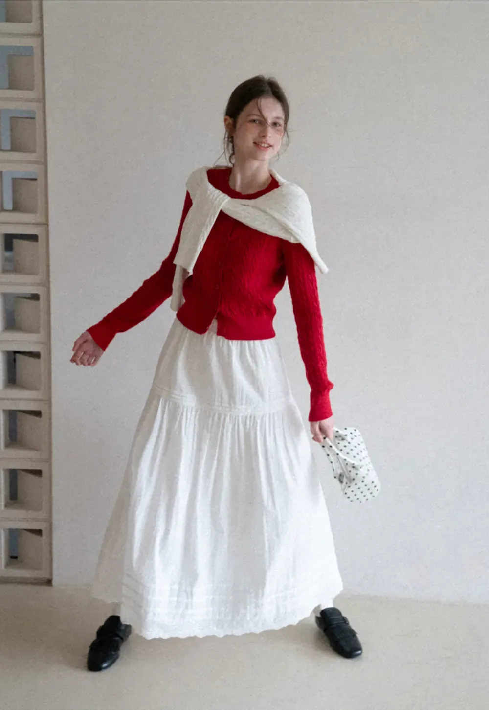 Cable Knit Long Sleeve Sweater Top