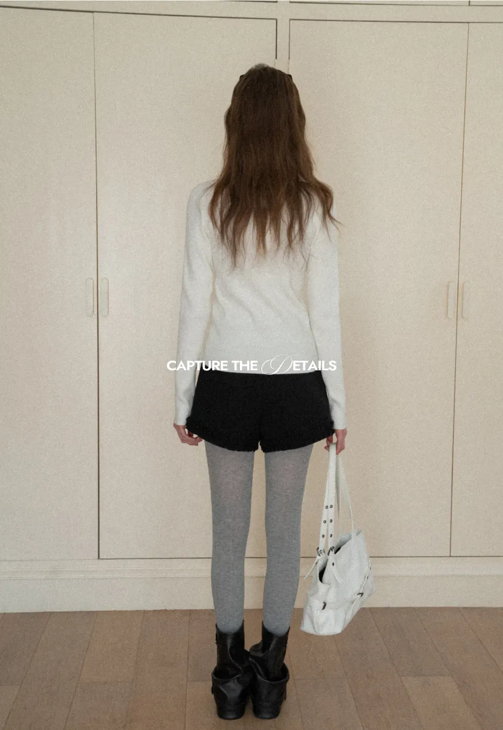 High waist shorts with ruffle hem and belt design