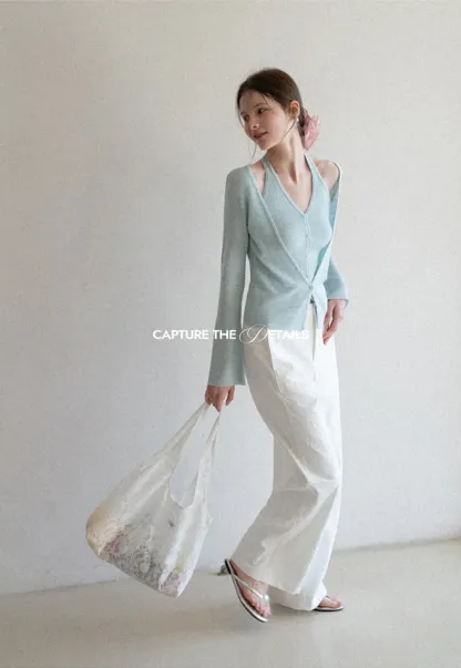 Wide Leg Casual Pants with Front Pockets