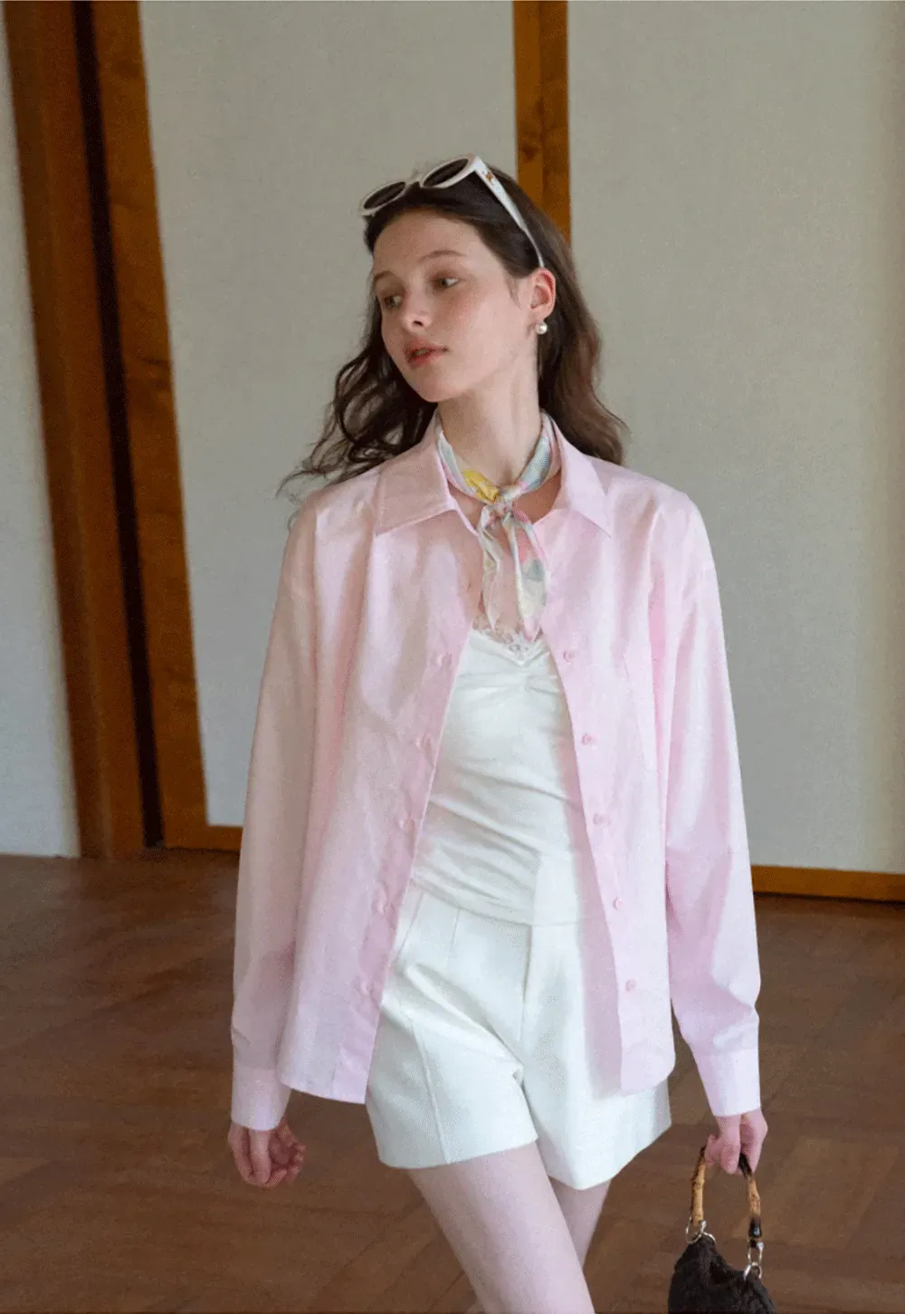 Classic button down shirt with rolled sleeves