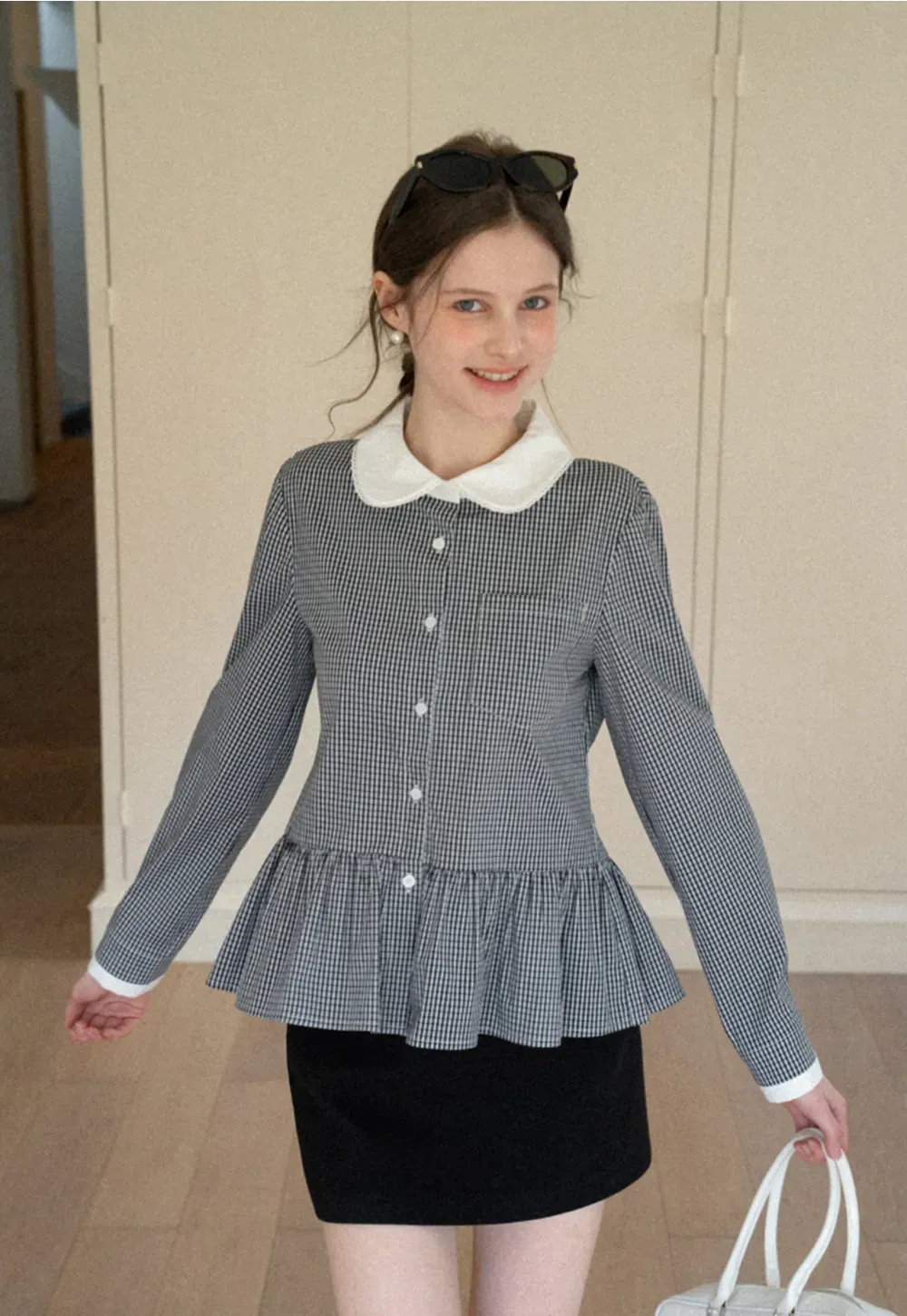 Elegant High Waist Mini Skirt with Belt Detail