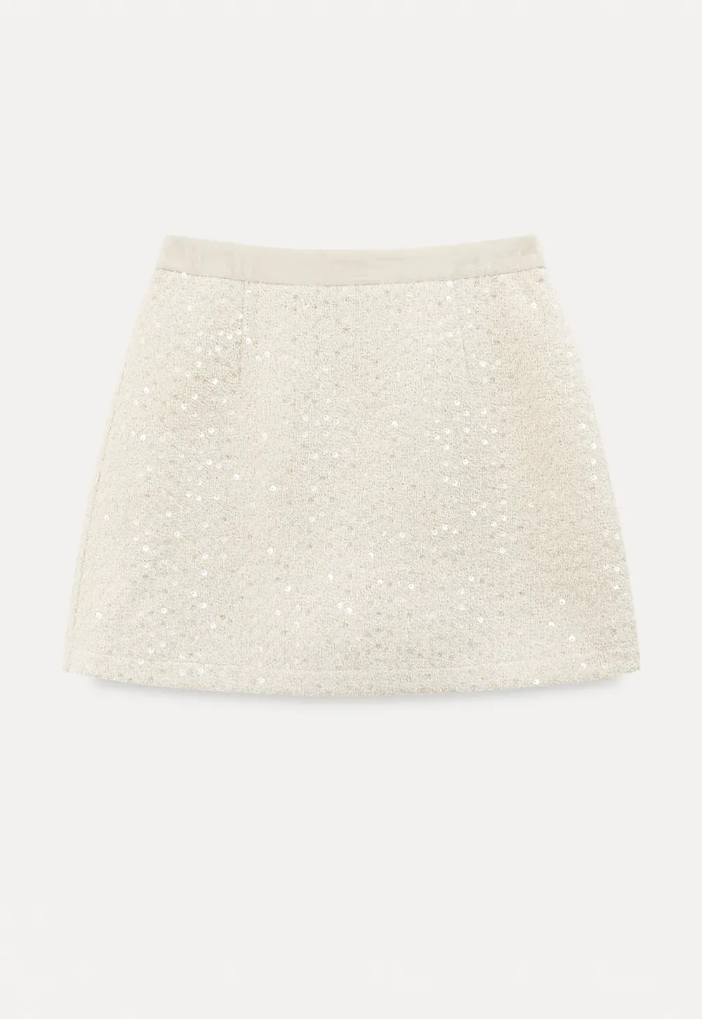 sparkling sequin mini skirt with flared hem