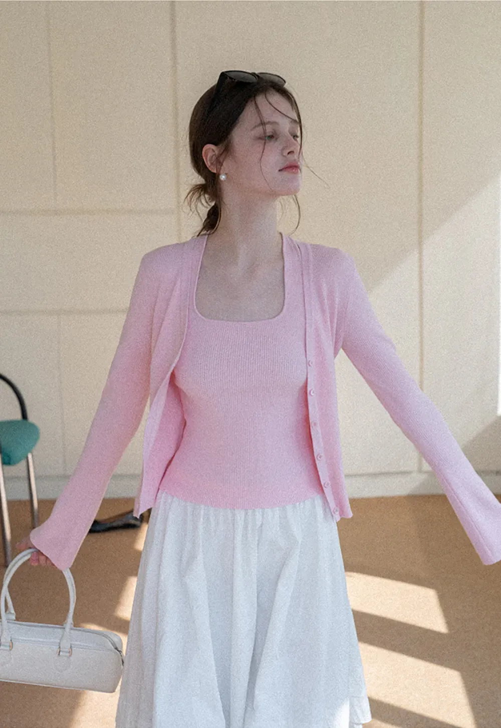 Elegant Flared Skirt with Lace Trim