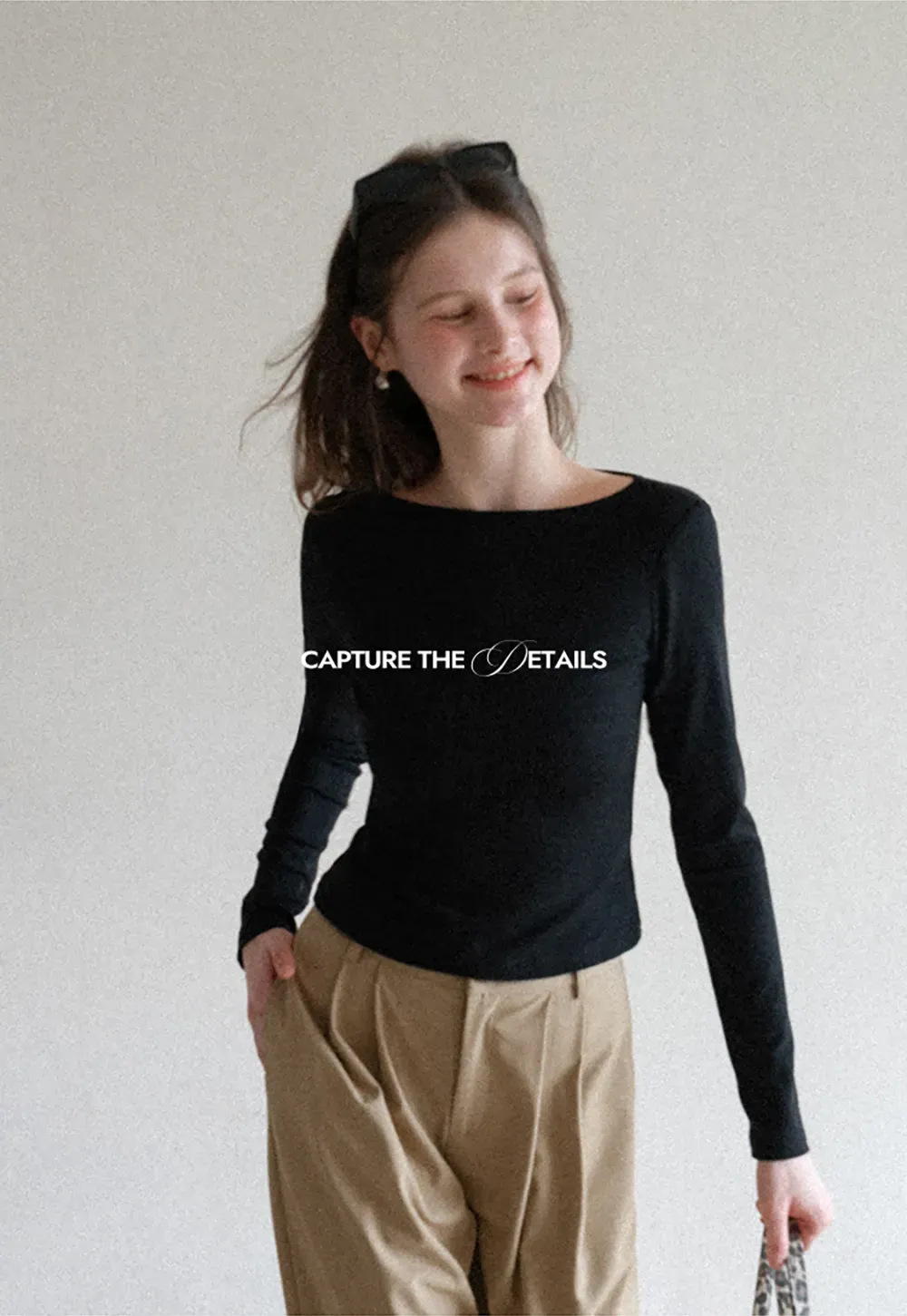 Wide leg pleated casual pants with front pockets