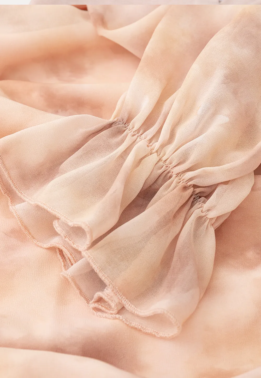 Off Shoulder Ruffled Lace Chiffon Blouse