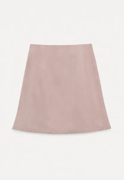 A-line mini skirt with front darts and clean hem