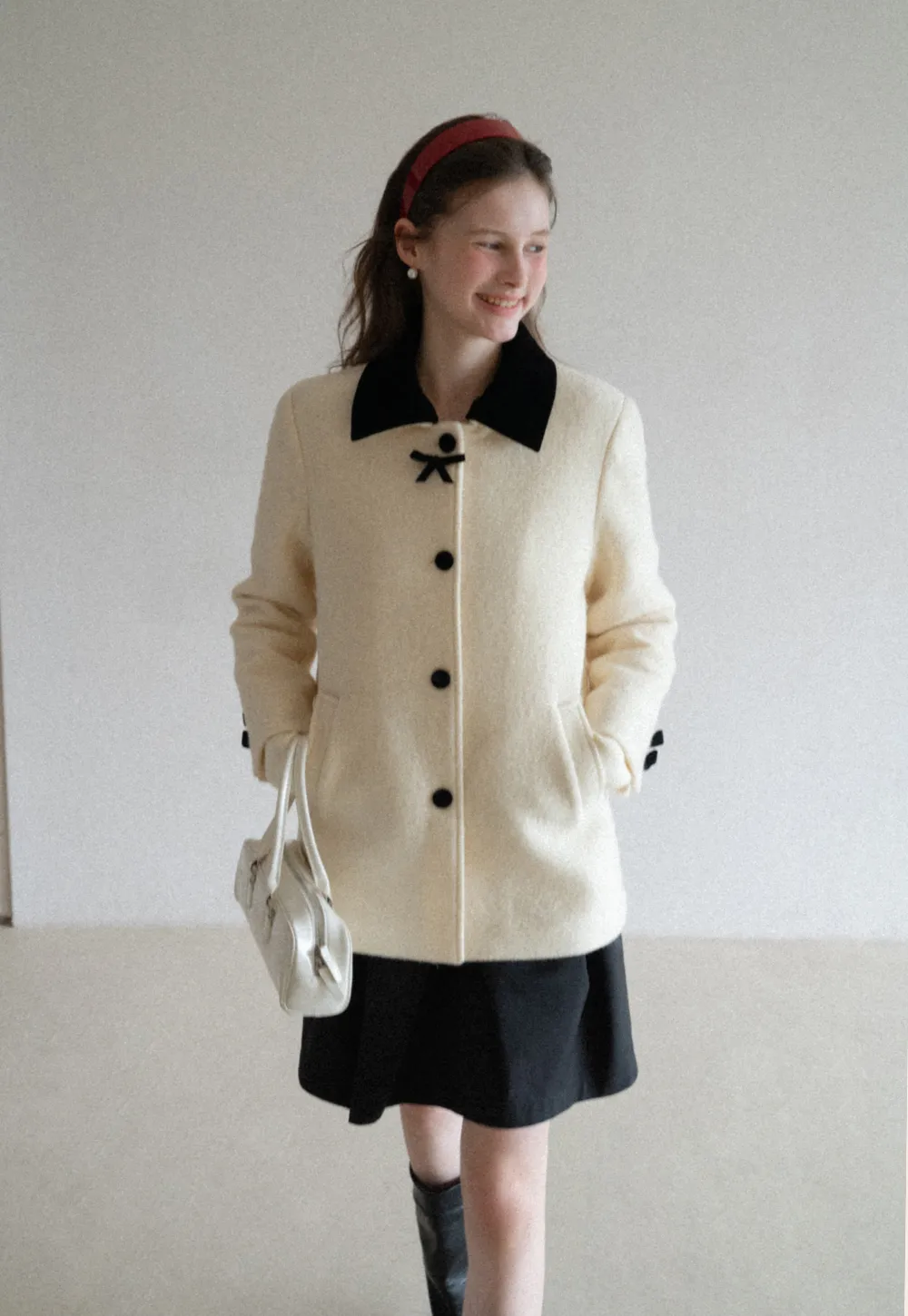 Pleated A Line Mini Skirt with Layered Design