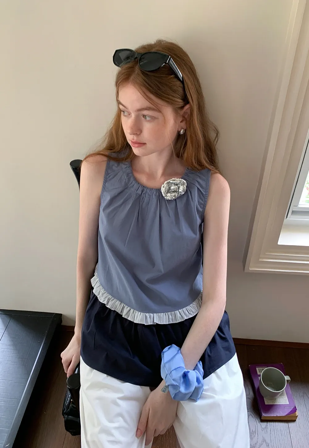 Women’s Layered Ruffle-Hem Sleeveless Vest