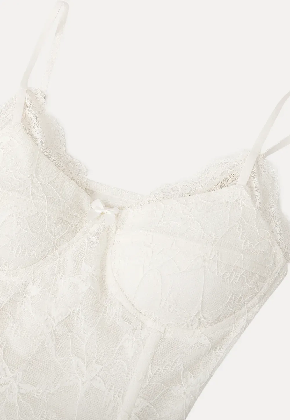 Lace Trimmed Corset Style Tank Top