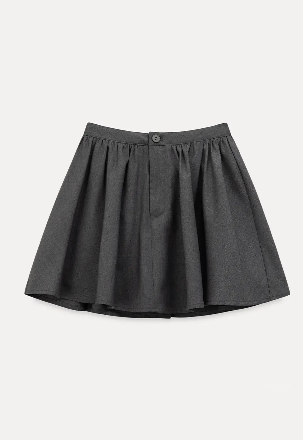 Pleated A-line Mini Skirt with Waistband