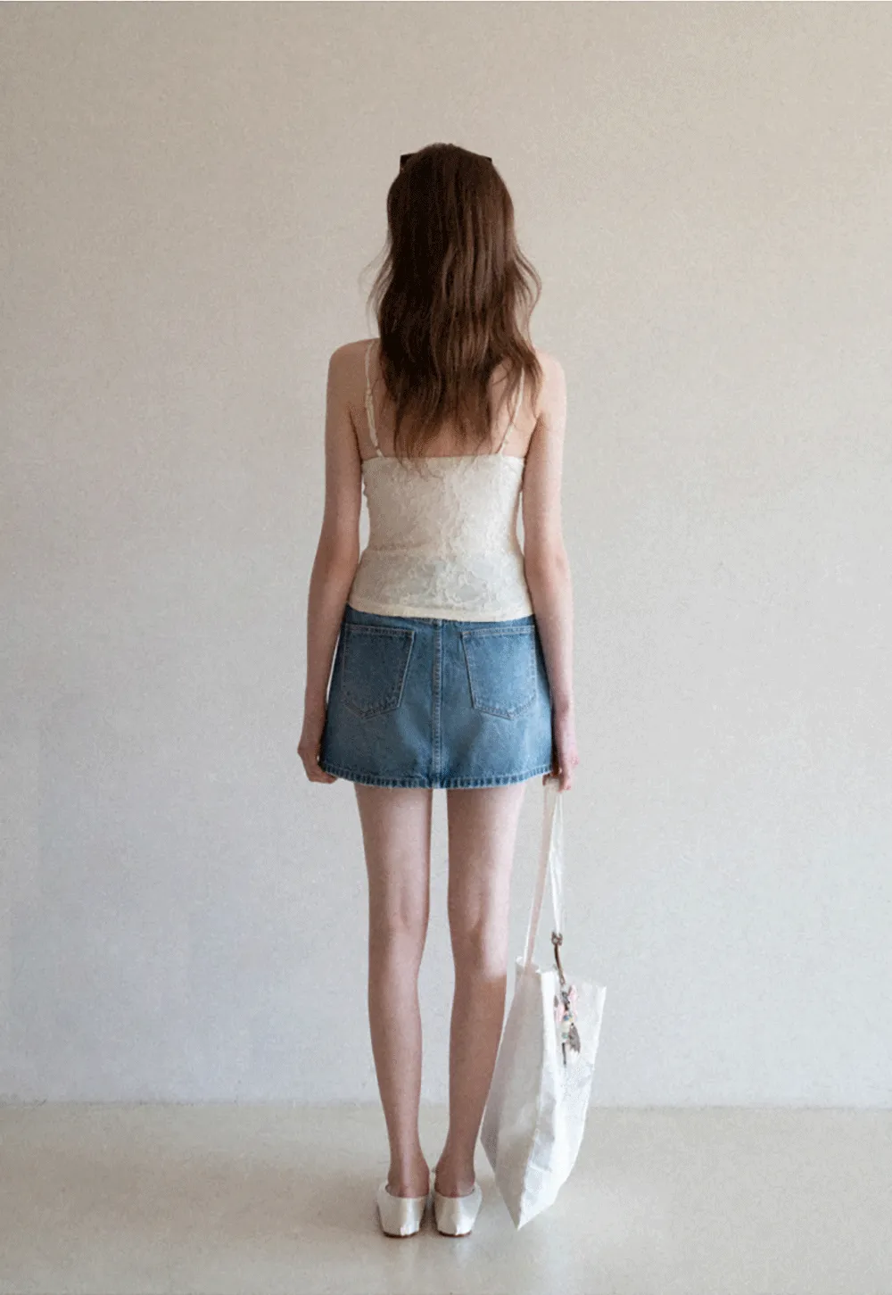 Lace Trimmed Camisole with Thin Straps