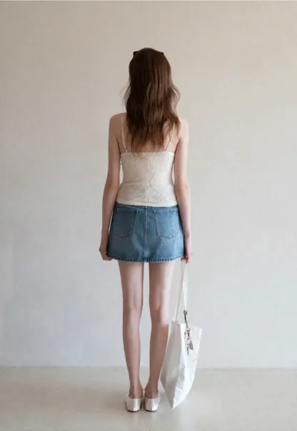 Lace Trimmed Camisole with Thin Straps