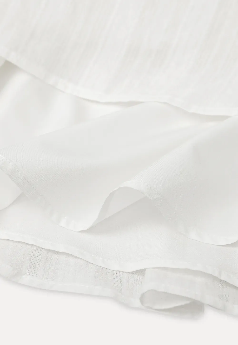 Ruffled V Neck Short Sleeve A Line Dress