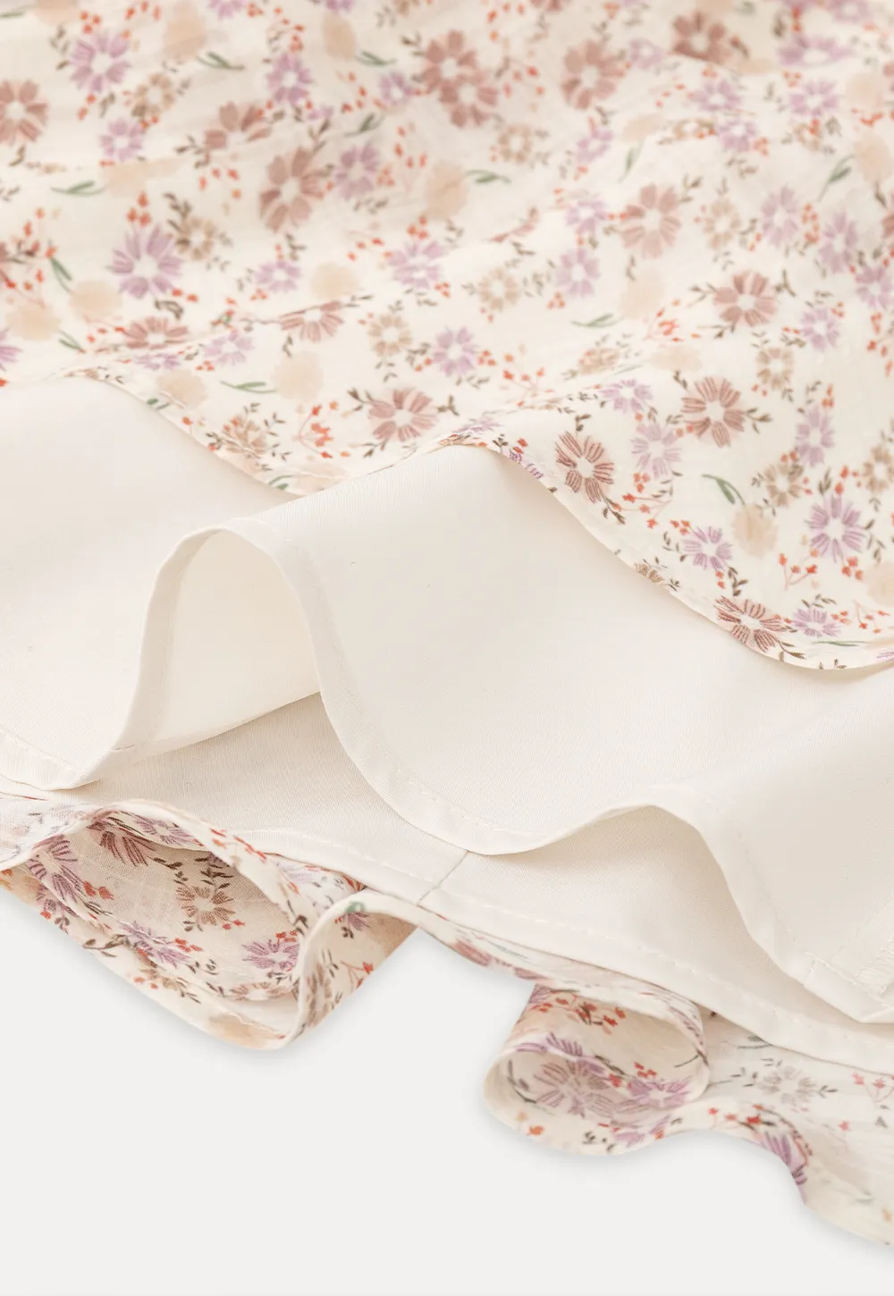 Floral Print Sleeveless Mini Dress with Pleated Skirt