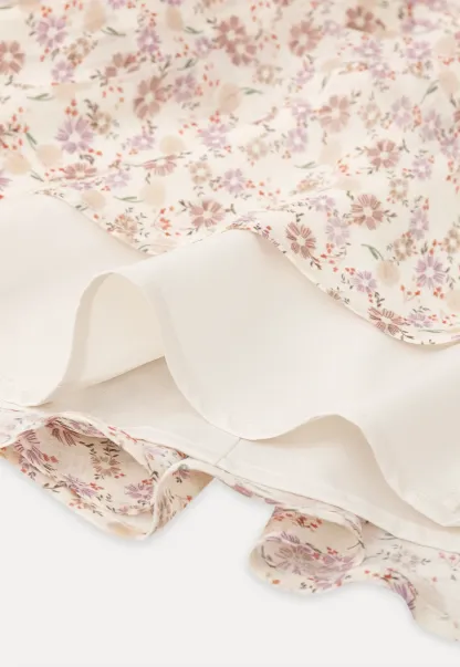 Floral Print Sleeveless Mini Dress with Pleated Skirt