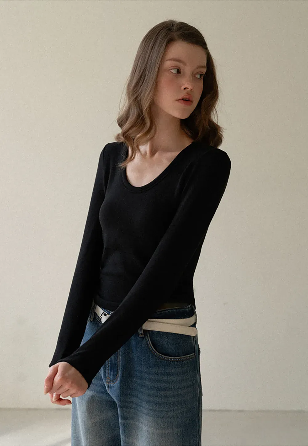 Elegant Basic Long Sleeve Top for Women
