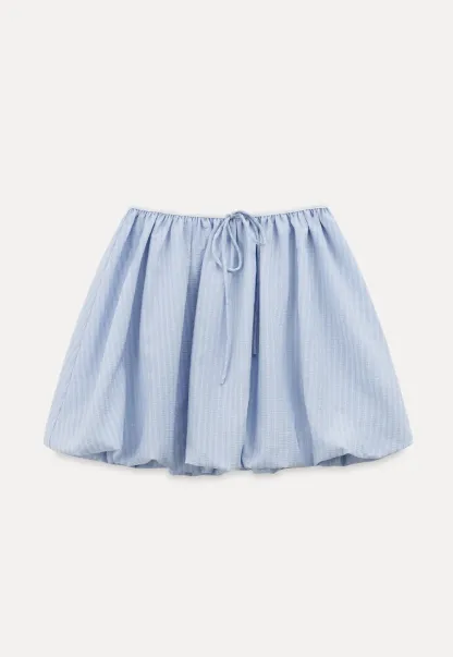 Puffed skirt with drawstring waist