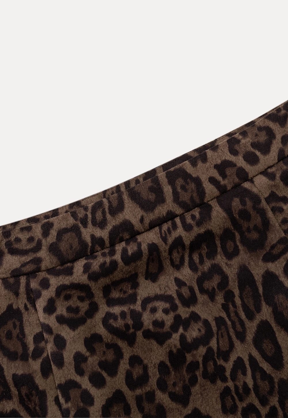 Leopard Print Flared Skirt