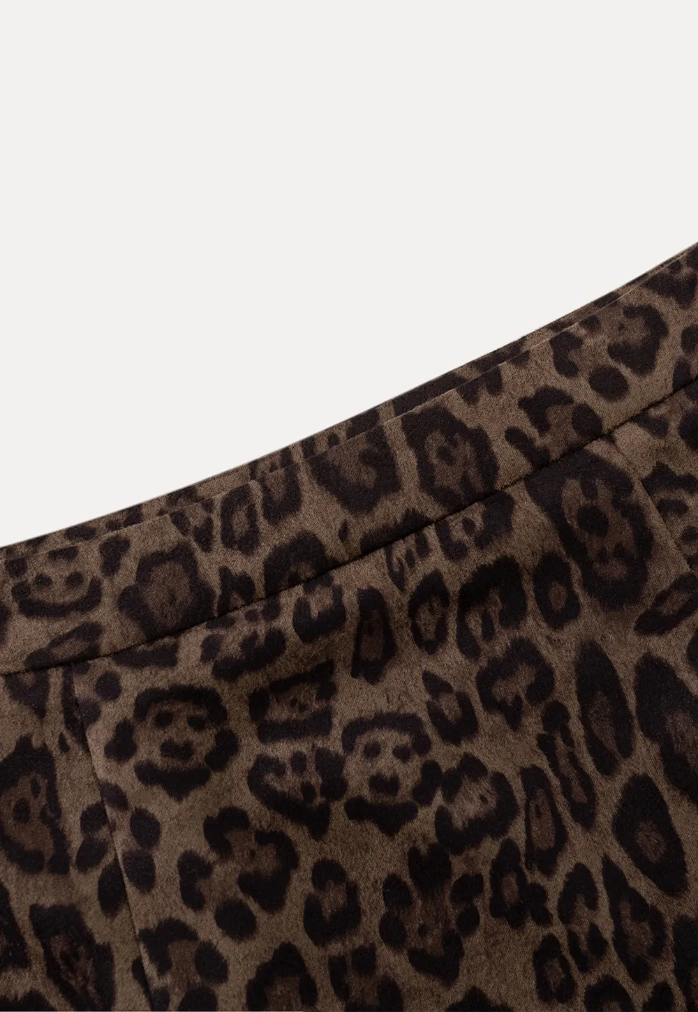 Leopard Print Flared Skirt