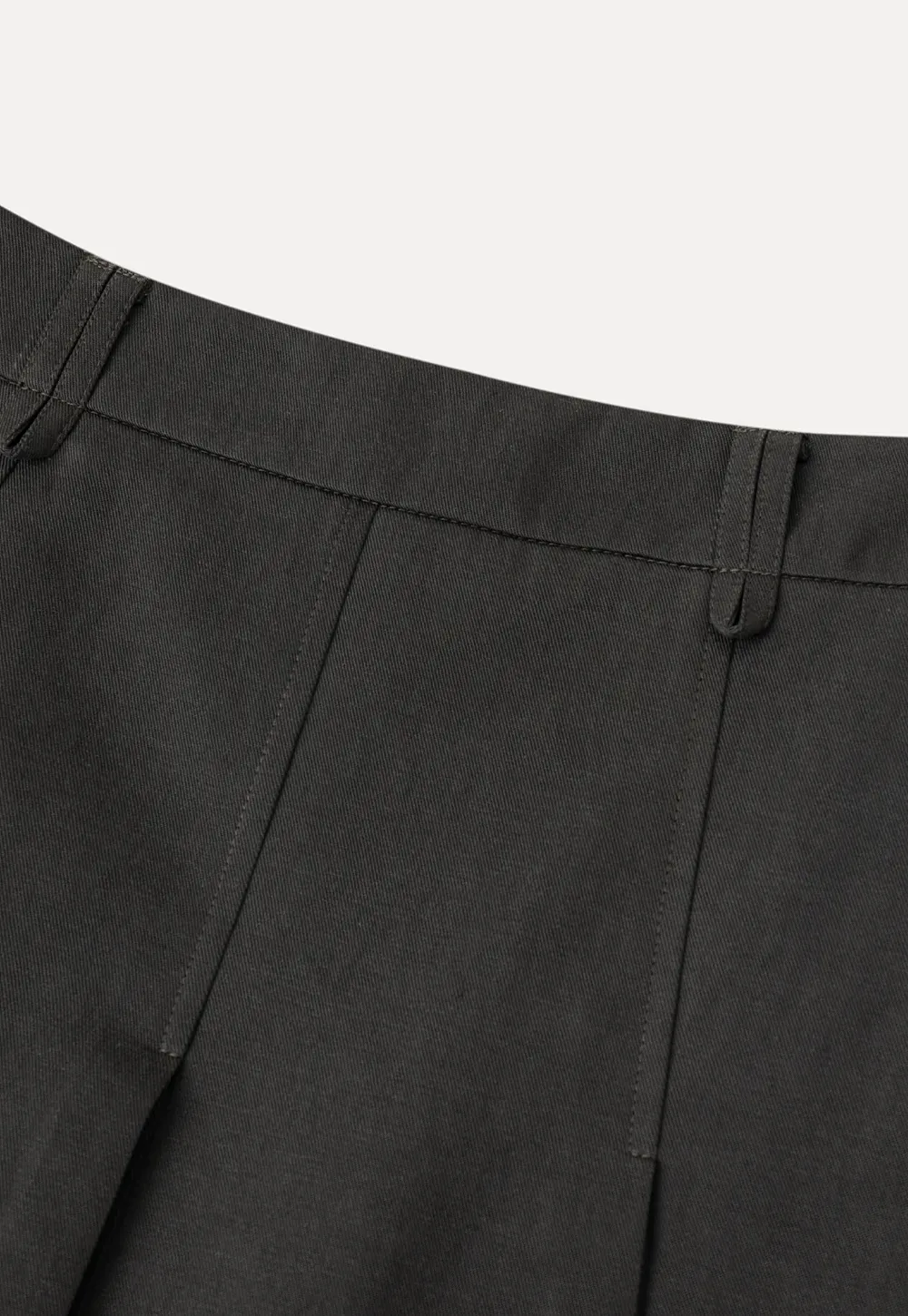 Pleated A-line Skirt with Waistband