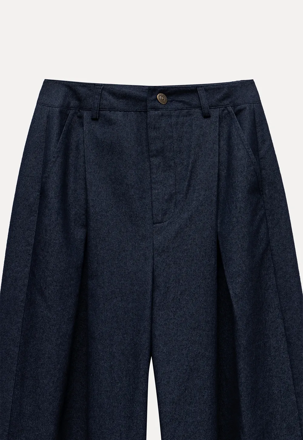 Women's High Waist Pleated Wide Leg Trousers