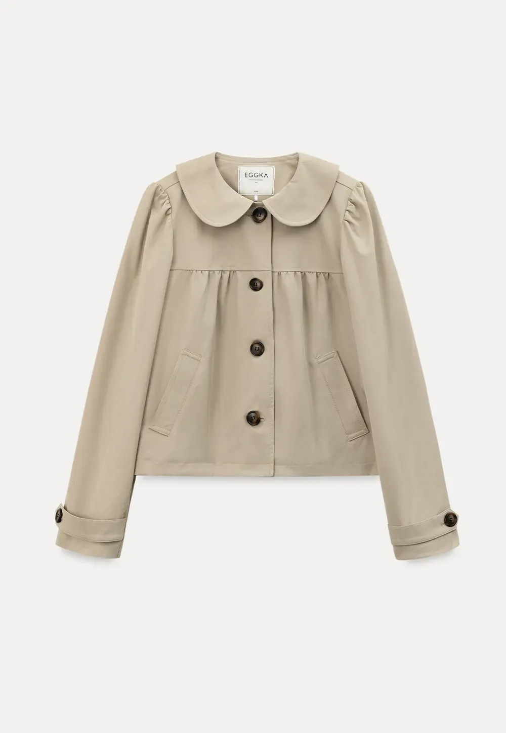 Short Jacket with Peter Pan Collar and Buttons