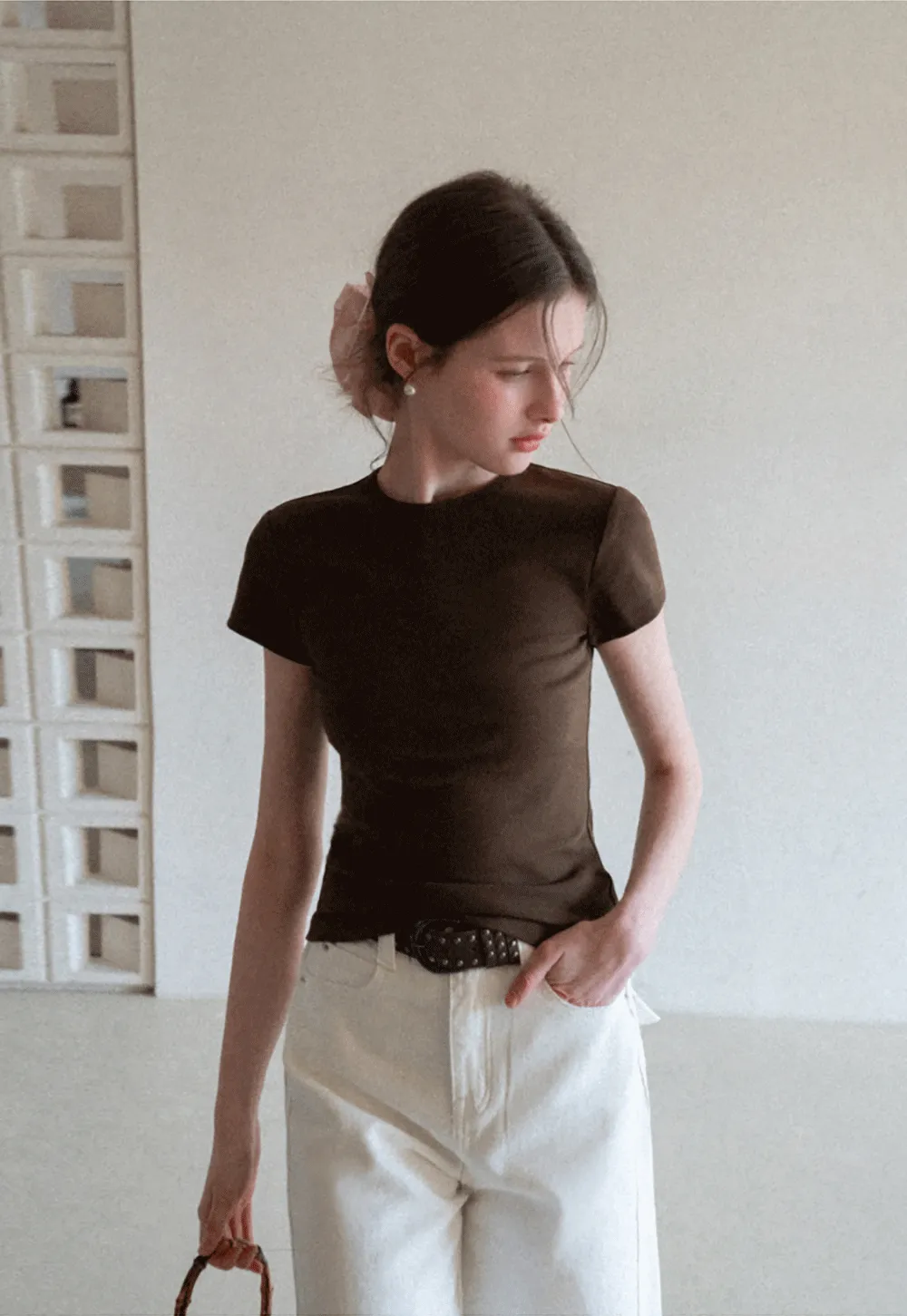 Slim Fit Short Sleeve Crew Neck T Shirt