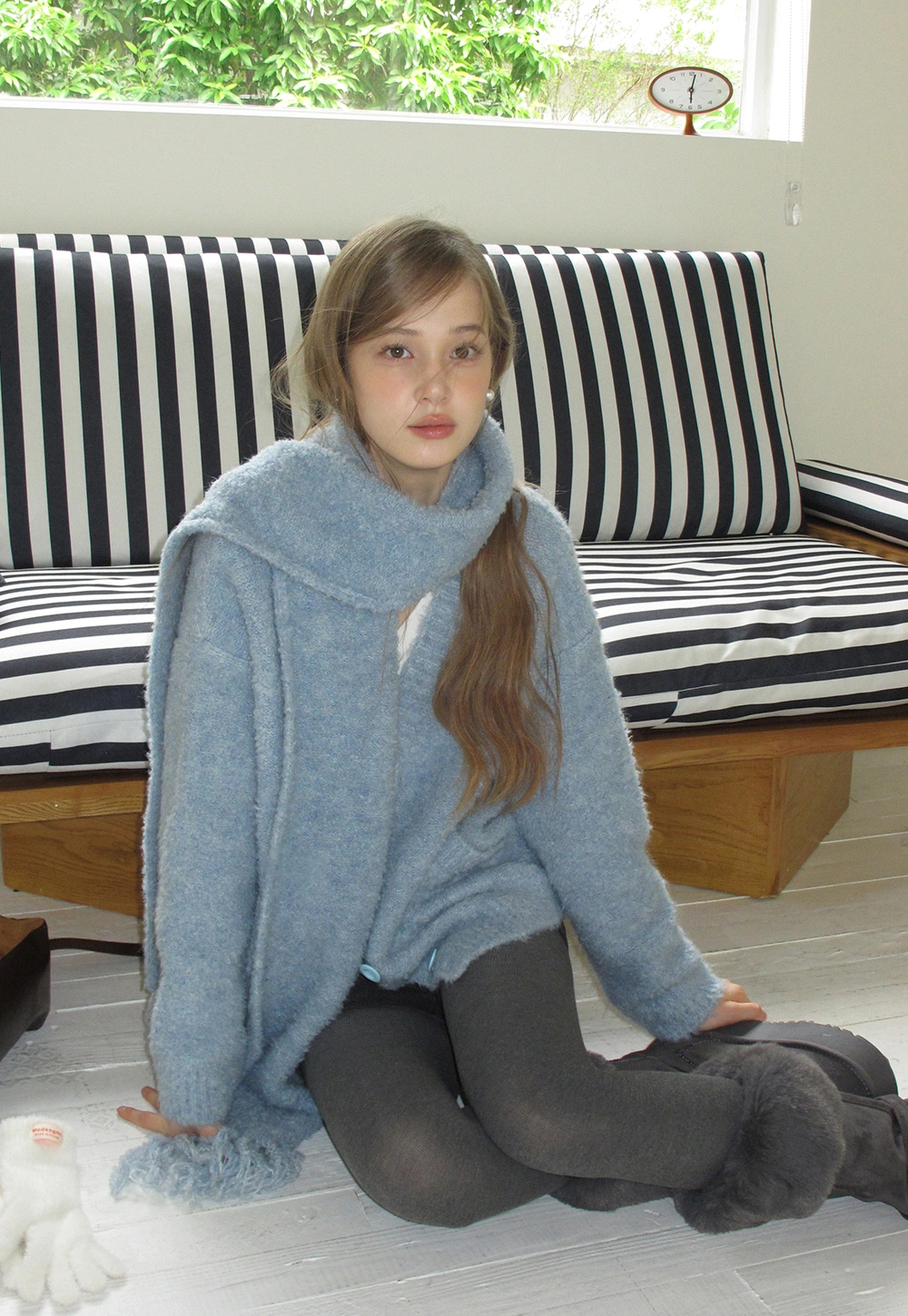 Women Warm Fuzzy Knit Cardigan