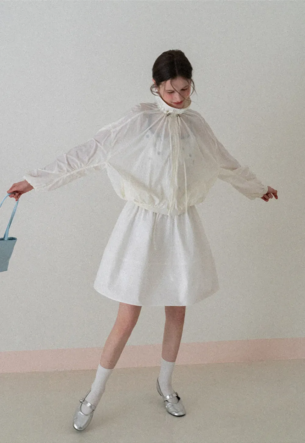 Polka Dot Tank Top with Thin Straps