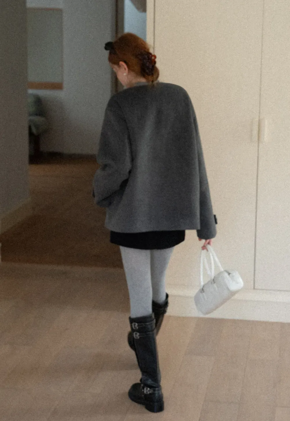 Elegant Wool Jacket for Women Simple Design Warm Coat