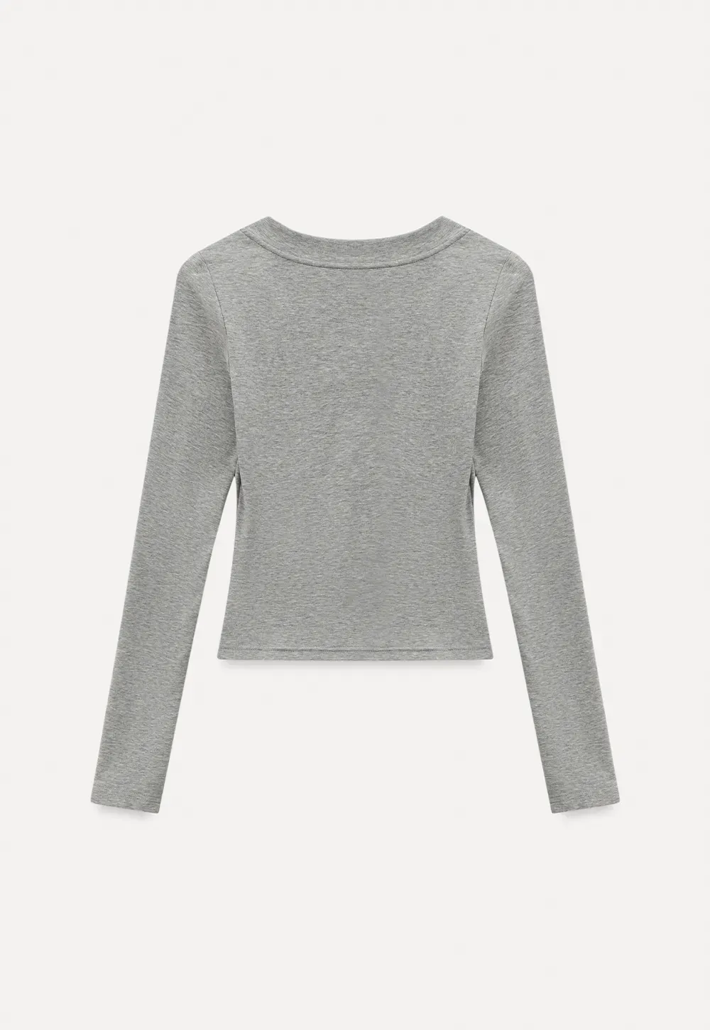 Long sleeve crew neck t shirt with fitted cut