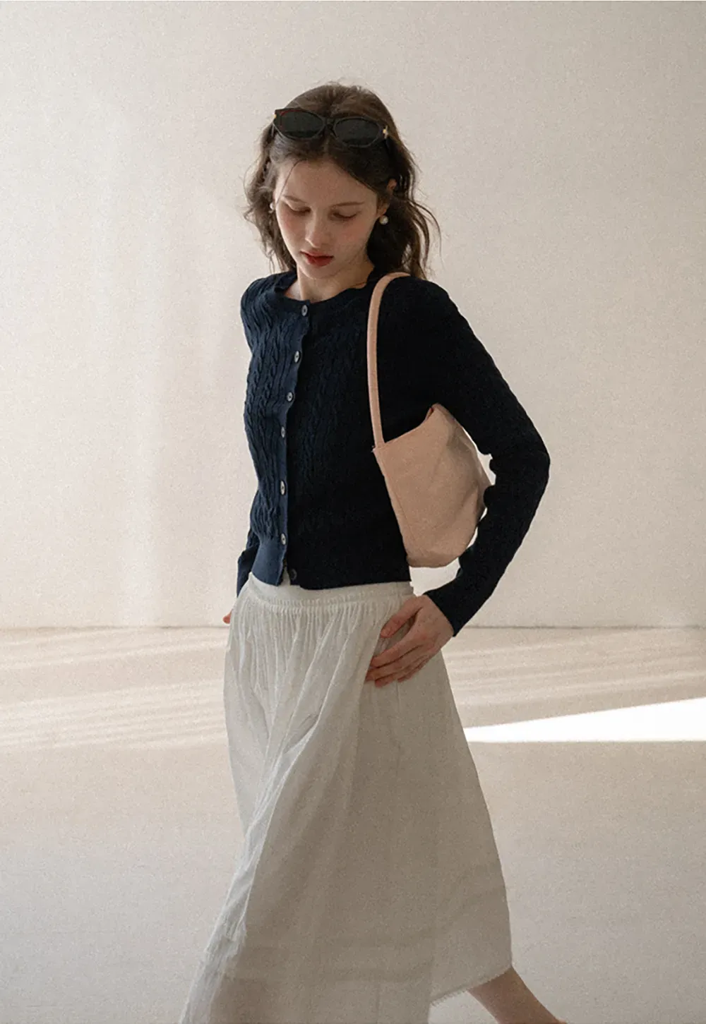 Cable Knit Long Sleeve Sweater Top